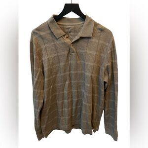 Men’s dress shirt, Brown, Size: Large